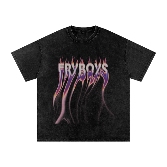Fryboys Snow Washed Oversized Cotton T-Shirt