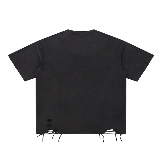 Fryboys Snow Washed Raw-Hem T-Shirt